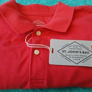 🌞[NWT] St. John's Bay Red Polo - SZ M